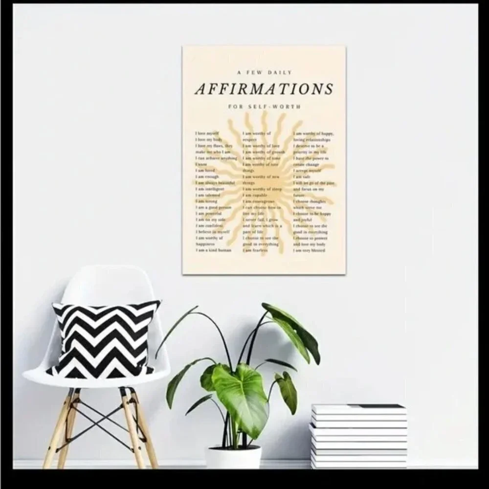 Affirmations Canvas Aesthetic Poster 🌟